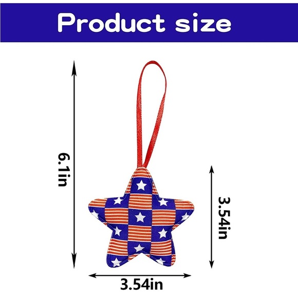 30 Pcs Independence Day Hanging Stars- 3.5 x 6.1 Inch 4th of July Patriotic - Picture 3 of 6